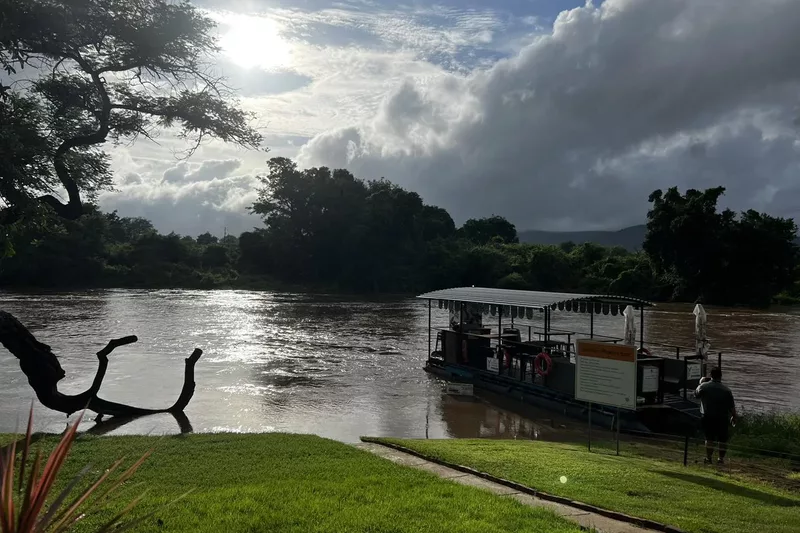 Sunset view of the junction phoenix river boat in Tzaneen
