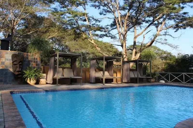 Swimming pool at letaba river lodge and predator park near Tzaneen