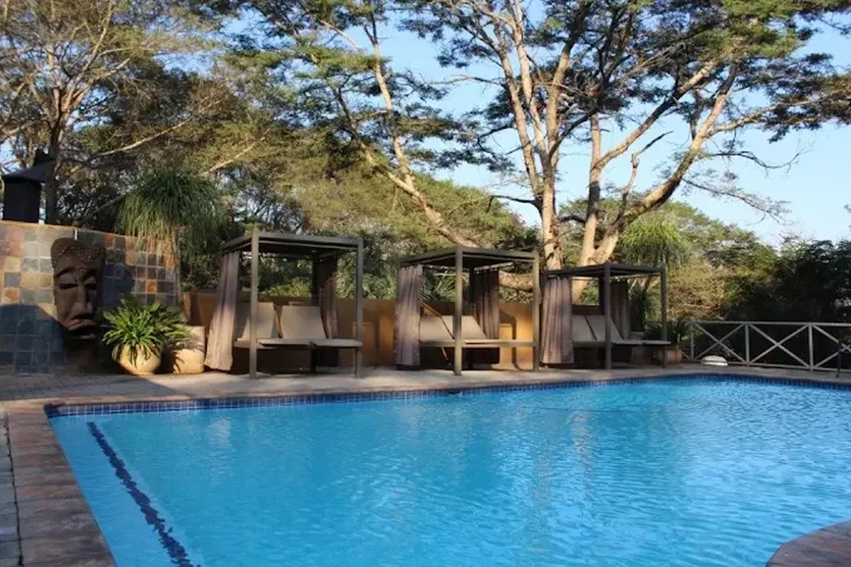 Swimming pool at letaba river lodge and predator park near Tzaneen