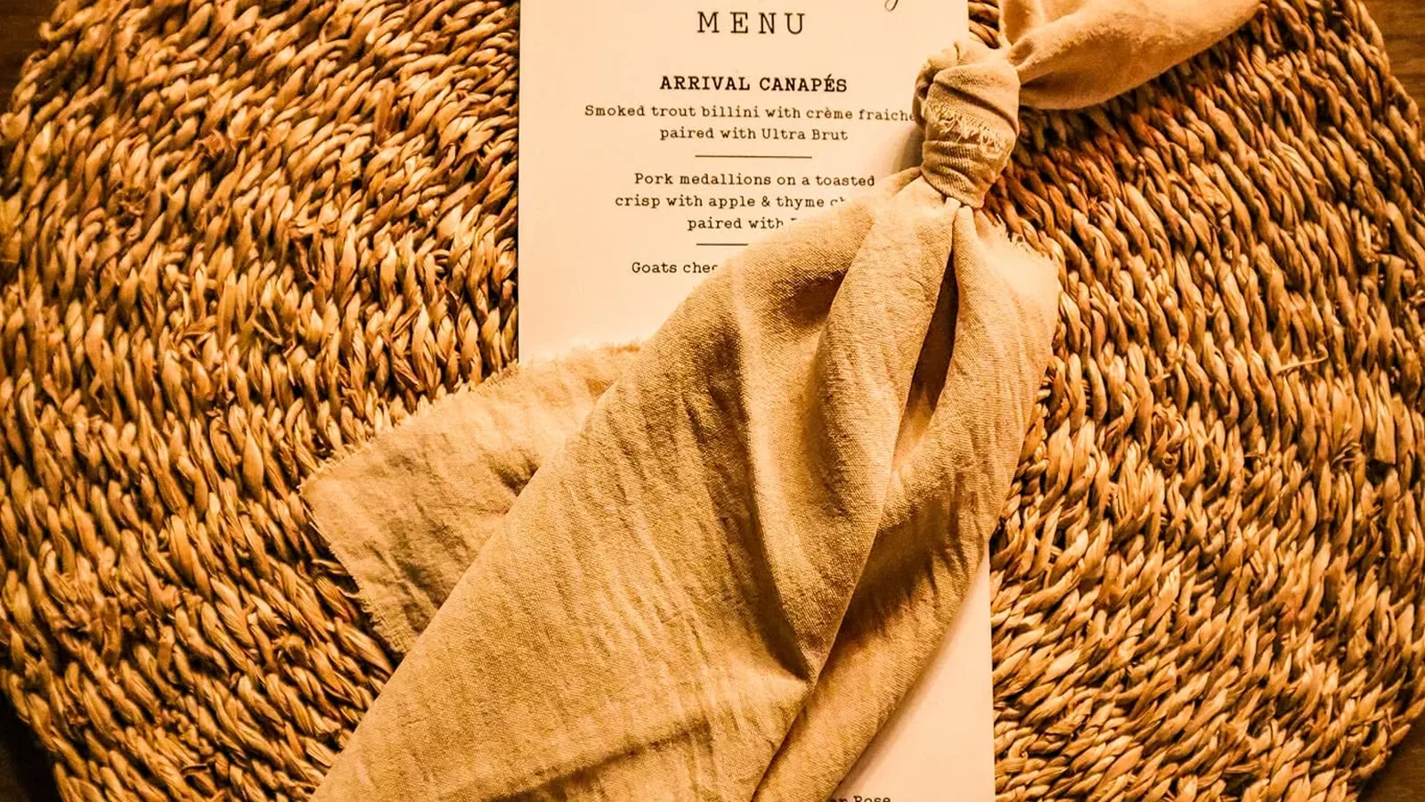 Place setting at Krabbefontein cafe in Magoebaskloof