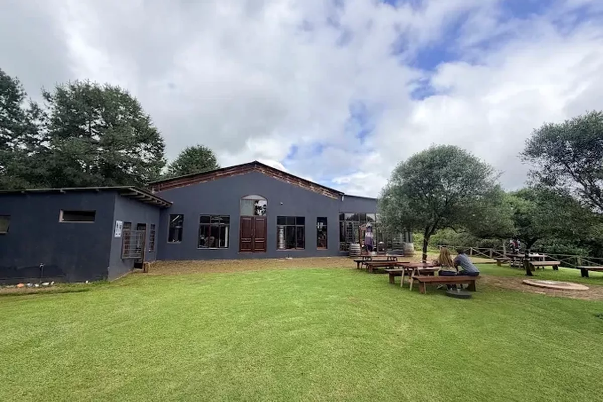 Lawn and buildings at zwakala brewery in Magoebaskloof