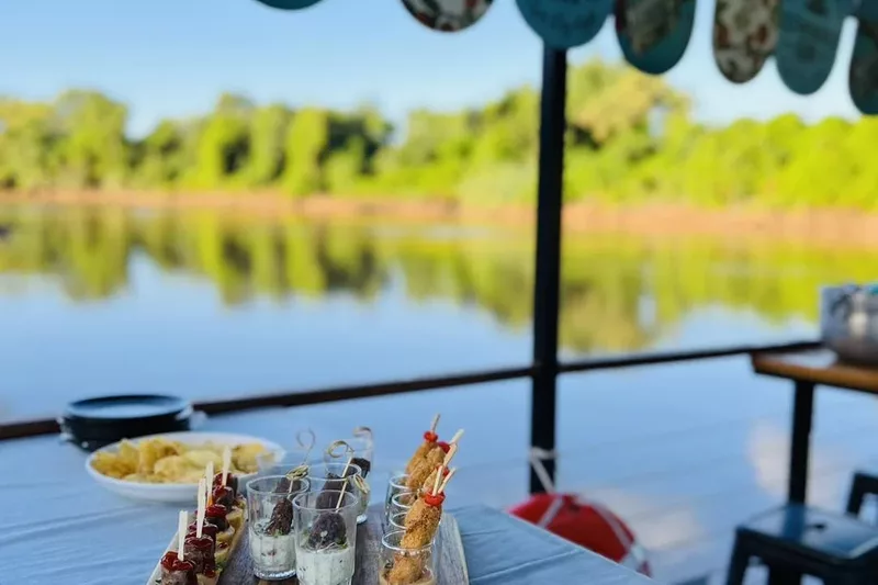 Snack platters on the junction phoenix river boat in Tzaneen