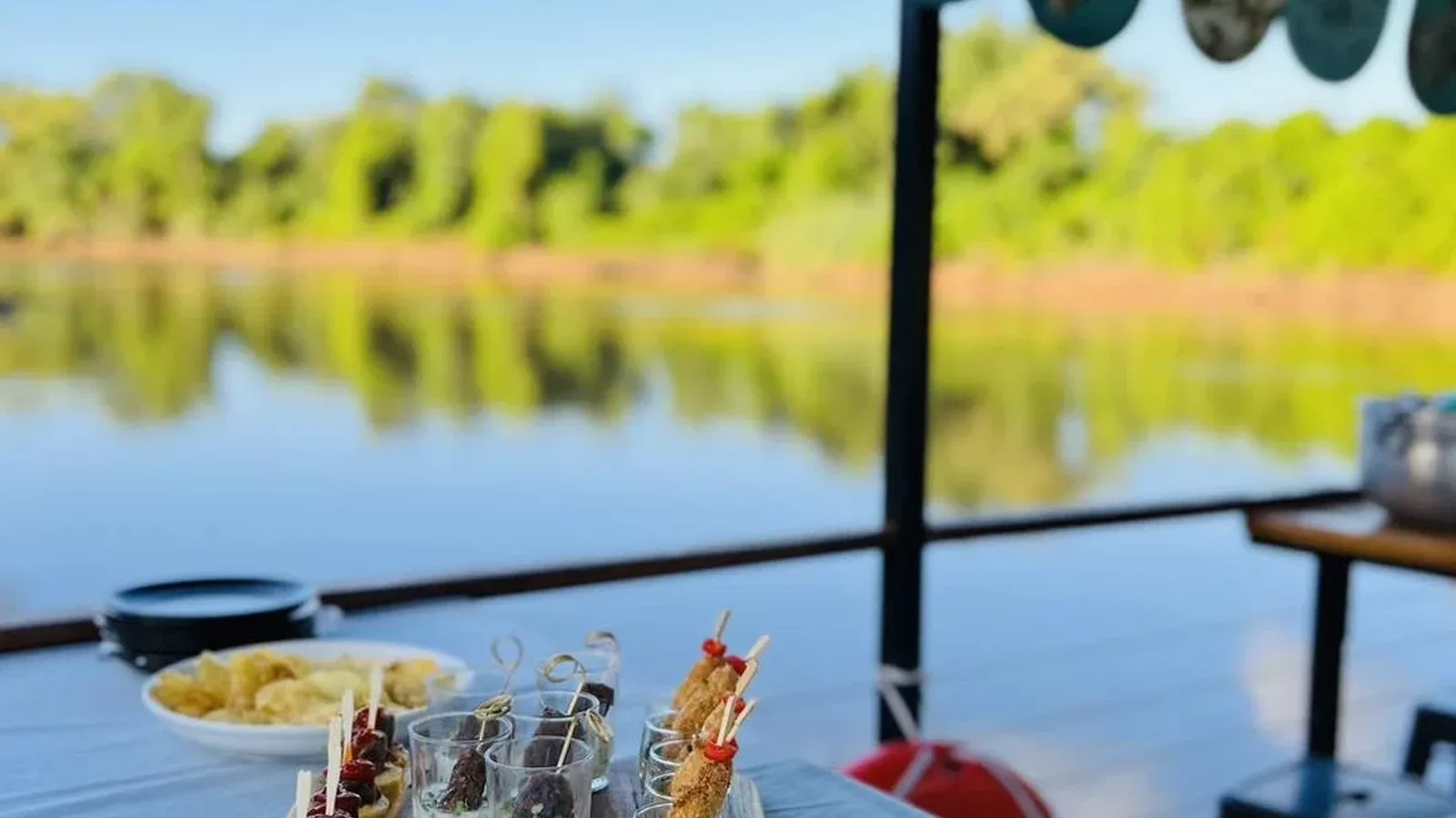 Snack platters on the junction phoenix river boat in Tzaneen