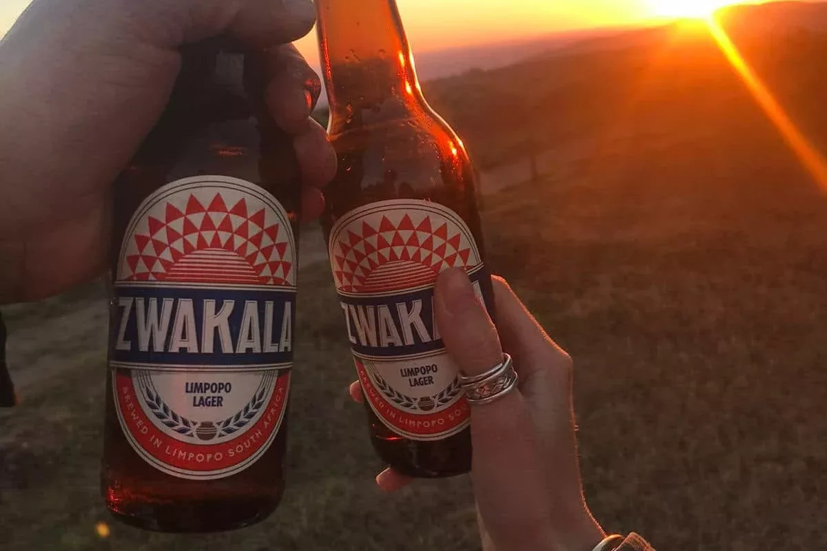 Zwakala beers at sunset in Magoebaskloof