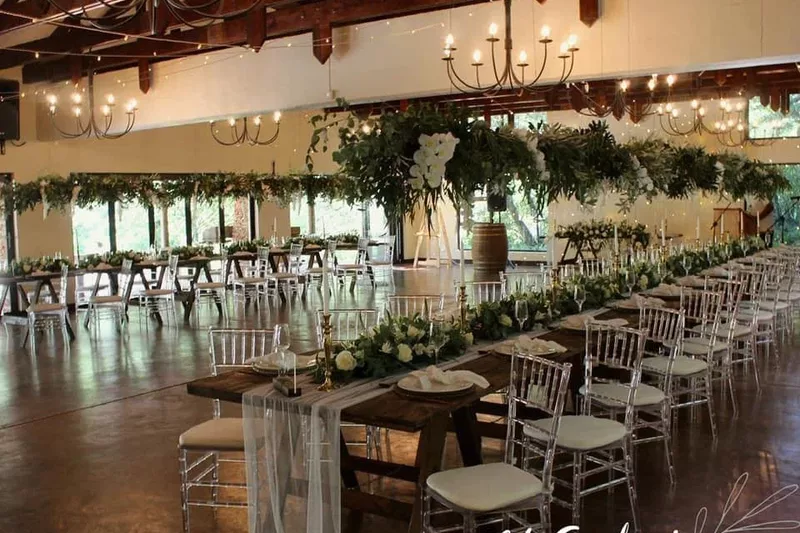 Decorated function venue at Cheerio Gardens in Magoebaskloof